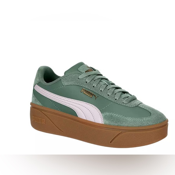 Puma Shoes - PUMA Club II Era Women's Platform Sneaker - Green/Lilac